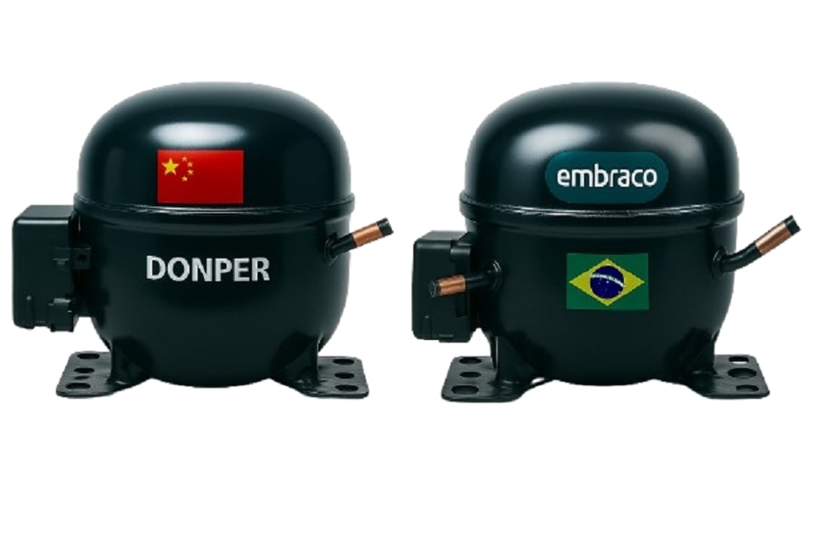 مقایسه کمپرسور دانپر (Donper) با کمپرسور امبراکو (Embraco)